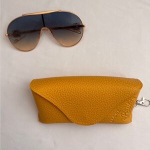 Designer Sunglasses with Gold Case